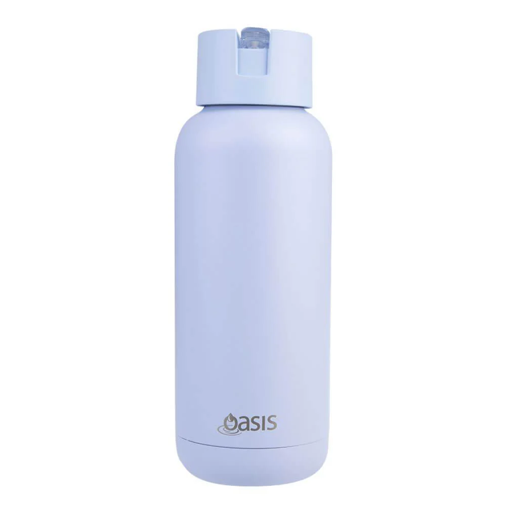 WATER BOTTLE MODA CERAMIC LINED 1LTR PERIWINKLE - OASIS