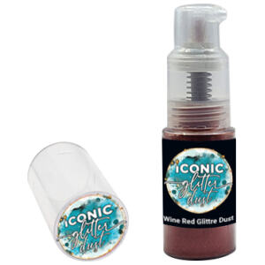 DUST WINE RED GLITTER PUFF - ICONIC
