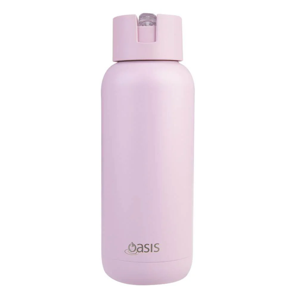 WATER BOTTLE MODA CERAMIC LINED 1LTR PINK LEMONADE - OASIS