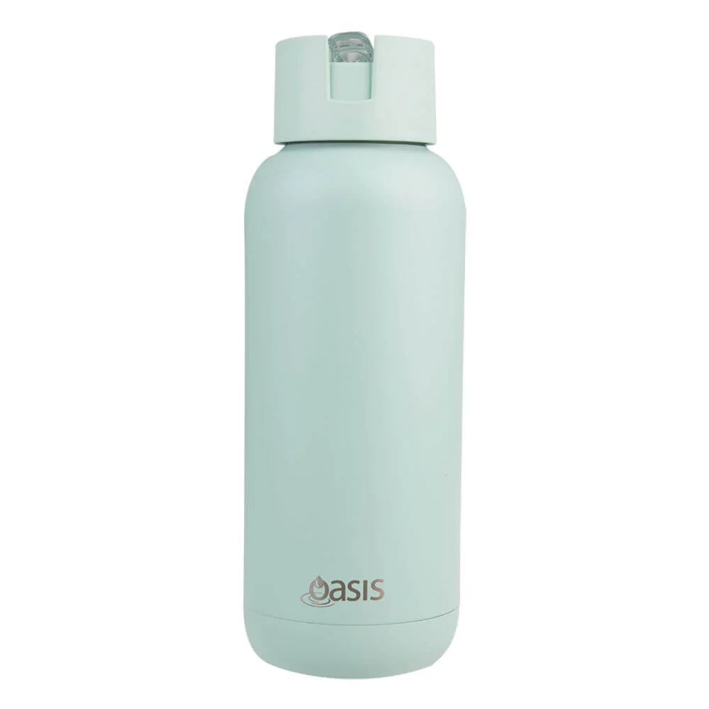 WATER BOTTLE MODA CERAMIC LINED 1LTR SEA MIST - OASIS