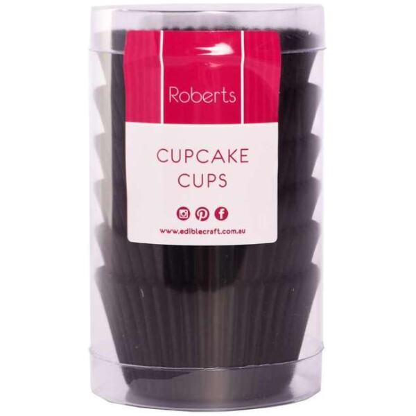 CUPCAKE CASES BLACK 100PK - ROBERTS