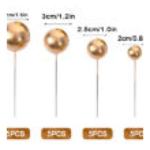 BALL TOPPER METALLIC GOLD 20PC - ICONIC