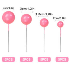 BALL TOPPER HOT PINK 20PC - ICONIC