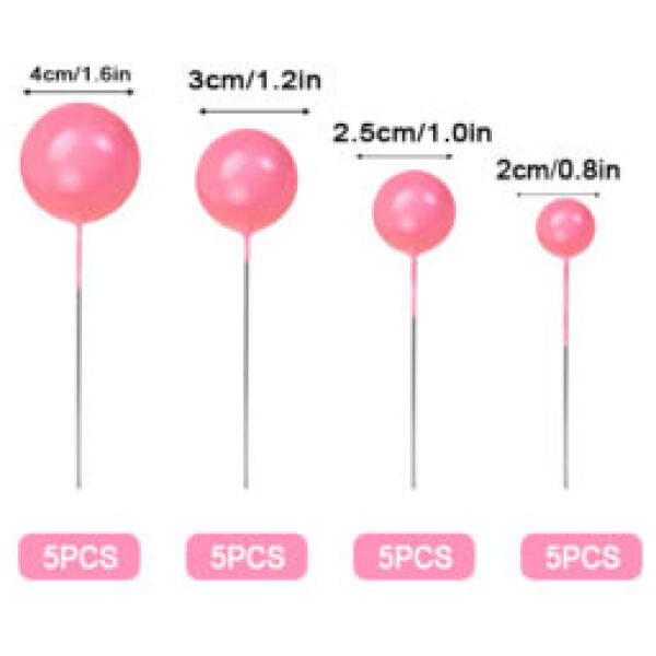 BALL TOPPER HOT PINK 20PC - ICONIC