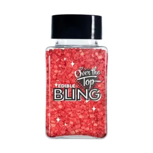 EDIBLE SANDING SUGAR RED 80G - OVER THE TOP