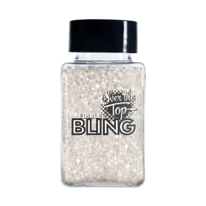 EDIBLE SANDING SUGAR PEARL WHITE 80G - OVER THE TOP
