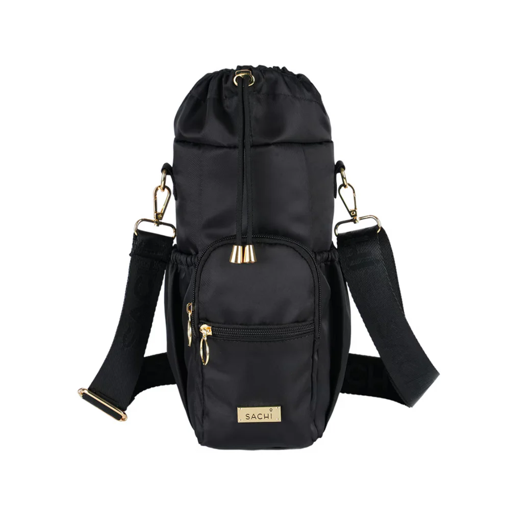 SACHI CROSSBODY INSULATED BOTLE BAG BLACK