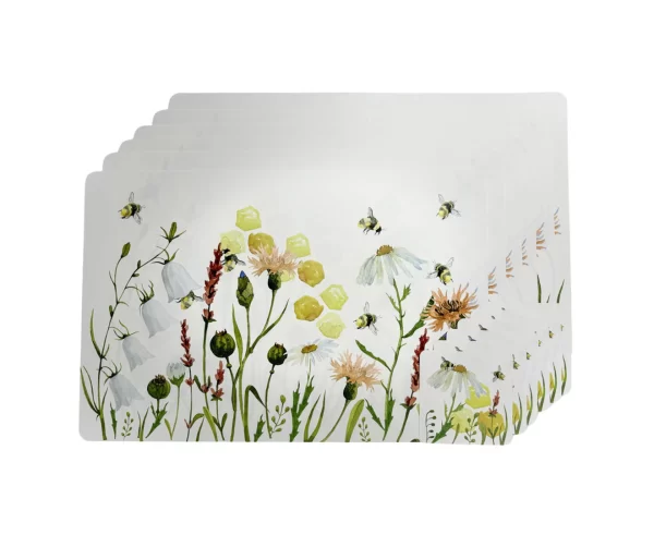 PLACEMAT & COASTER SET 12 PC - BEE MEADOW - URBAN
