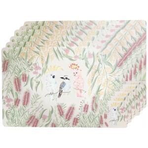 PLACEMAT & COASTER SET 12PC - FB BIRDS - URBAN