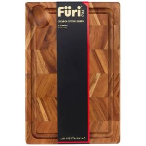 FURI CHEVRON BOARD 36 X24CM ACACIA WOOD - FACKELMANN