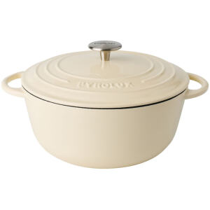 FRENCH OVEN ROUND 26CM/5LTR CREAM - PYROLUX
