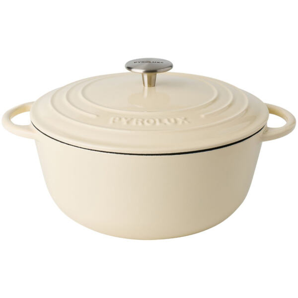 FRENCH OVEN ROUND 24CM/4LTR CREAM - PYROLUX
