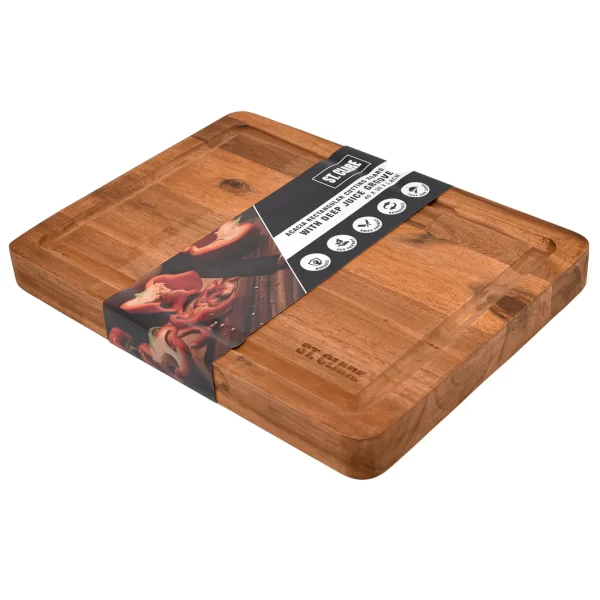 CUTTING BOARD RECT ACACIA W/JUICE GROOVE 40X30CM - CLASSICA