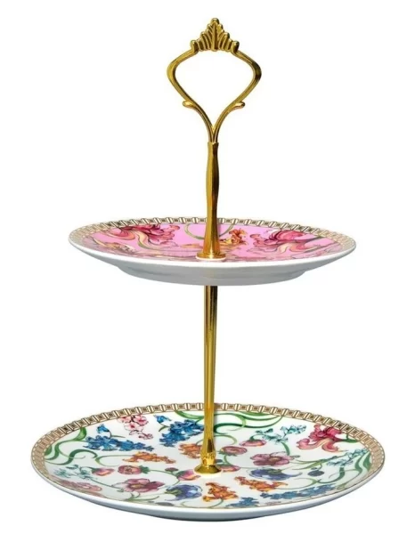 CAKE STAND 2-TIERED MYSTIQUE - MAXWELL & WILLIAMS