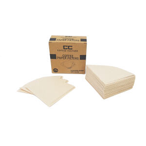 COFFEE PAPER FILTER CONE 1-4CUP NATURAL BROWN 100PK - COFFEE CULTURE