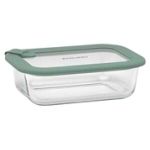 RECTANGLE CONTAINER GLASS WITH LID 1050ML - ECOLOGY