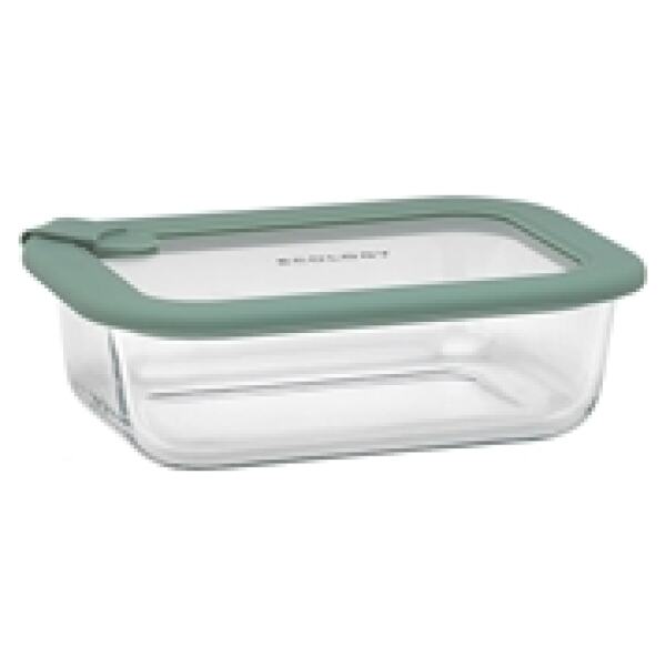 RECTANGLE CONTAINER GLASS WITH LID 370ML - ECOLOGY