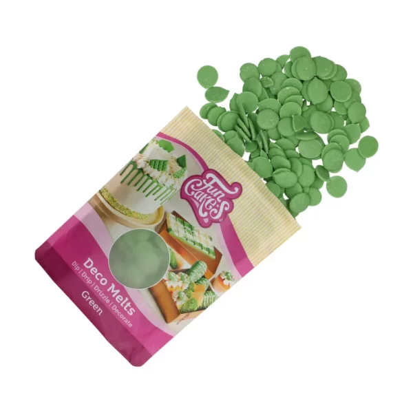 MELTS DECO 250G GREEN - FUNCAKES