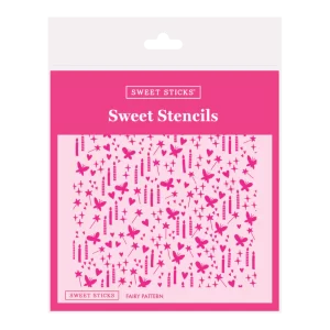 STENCIL - HAPPY BIRTHDAY FAIRY - SWEET STICKS