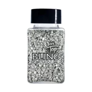 EDIBLE SANDING SUGAR PEARL SILVER 80G - OVER THE TOP