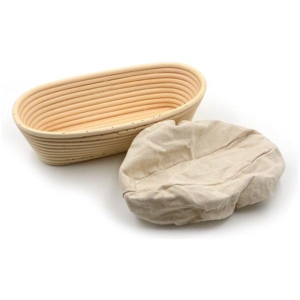PROOFING BASKET 35CM OVAL WITH LINER - BRUNSWICK