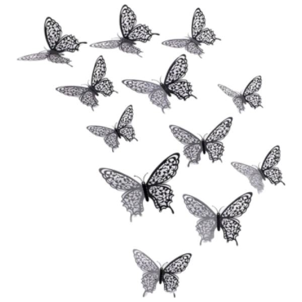 CAKE TOPPER BLACK BUTTERFLY - ICONIC