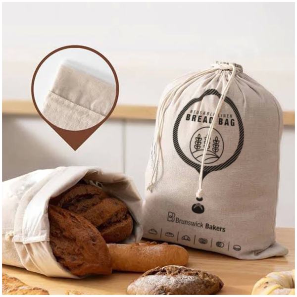 BREAD BAG REUSEABLE LINEN BAGS - BRUNSWICK BAKERS
