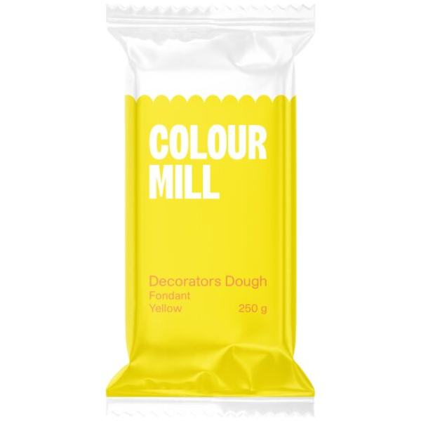 FONDANT 250G YELLOW COLOUR MILL - LOYAL