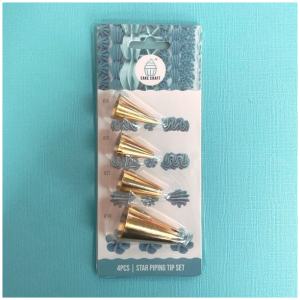 PIPING TIP SET STAR 4PC SET - CAKE CRAFT