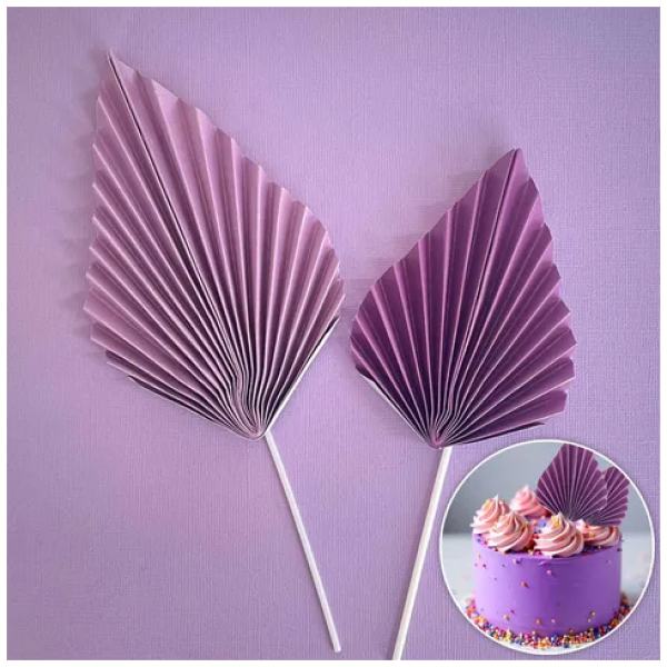 FAN TOPPER PURPLE SET 2 - CAKE CRAFT
