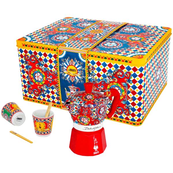 MOKA 2CUP + CUPS DOLCE AND GABBANA RED GIFT SET