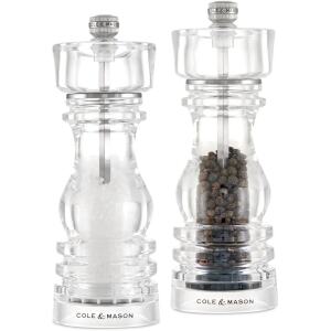 SALT AND PEPPER GRINDER LONDON 180MM ACRYLIC - COLE AND MASON