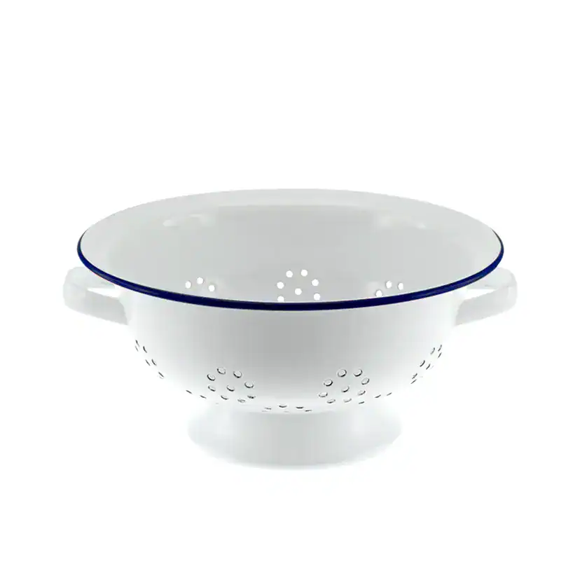 COLANDER WHITE ENAMEL 24CM - ST CLAIR