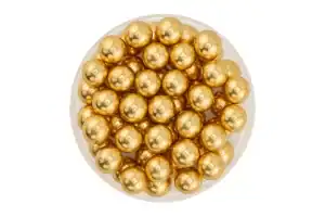 METALLIC GOLD BALLS 6MM 100G - ICONIC