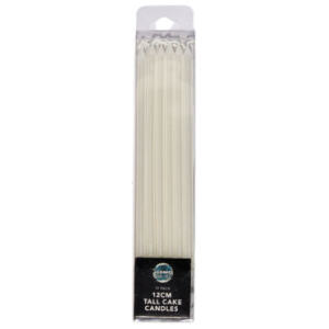 CANDLES TALL PEARL WHITE 12CM - ICONIC