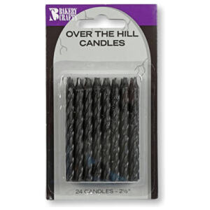 CANDLES BLACK SPIRAL 24PK - ULTIMATE