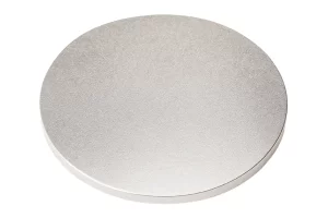 CAKE BOARD DRUM ROUND 10" SILVER - ICONIC
