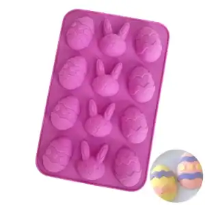 SILICON MOULD EASTER EGG & BUNNY RABBIT - CAKE CRAFT