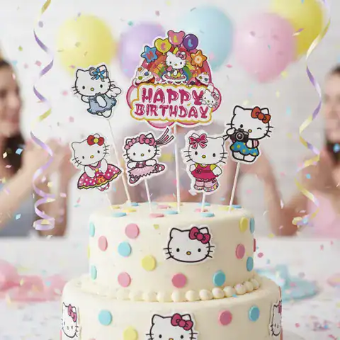 CAKE TOPPER 6PC HELLO KITTY - CAKE CRAFT