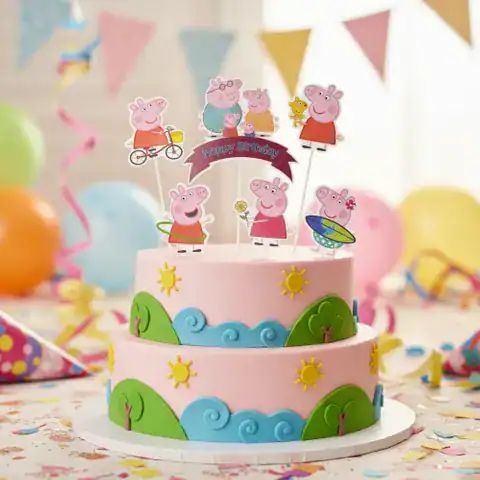CAKETOPPER 6PC PEPPA PIG - CAKE CRAFT - Image 3