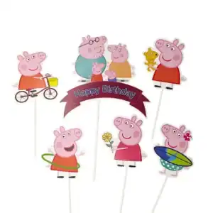 CAKETOPPER 6PC PEPPA PIG - CAKE CRAFT
