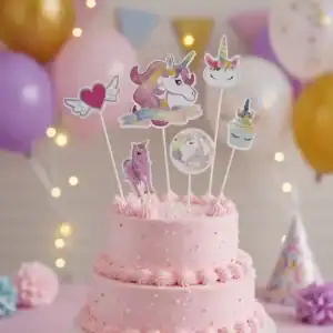 CAKE TOPPER 6PC UNICORN - CAKE CRAFT