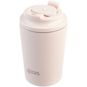 OASIS D/WALLED CERAMIC LINED COFFEE CUP 235ML OAT