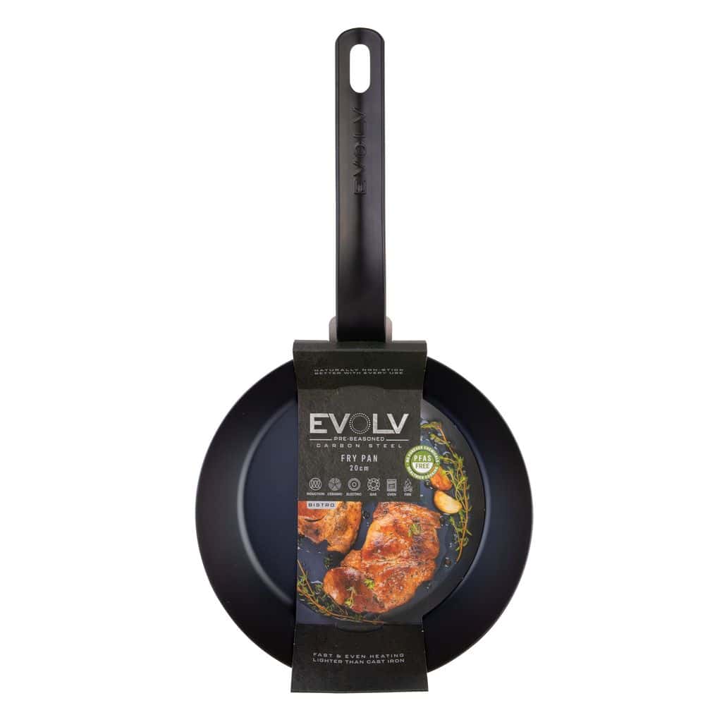 FRY PAN 20CM PRE SEASONED CARBON STEEL - DONALDSON