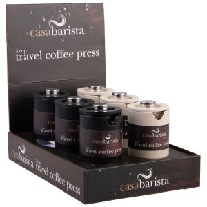 TRAVEL COFFEE PRESS 350ML ASSORTED COLOURS - DONALDSON