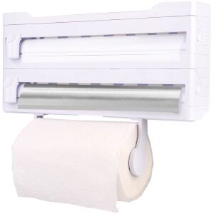 KITCHEN ROLL DISPENSER WALL MOUNT WHITE