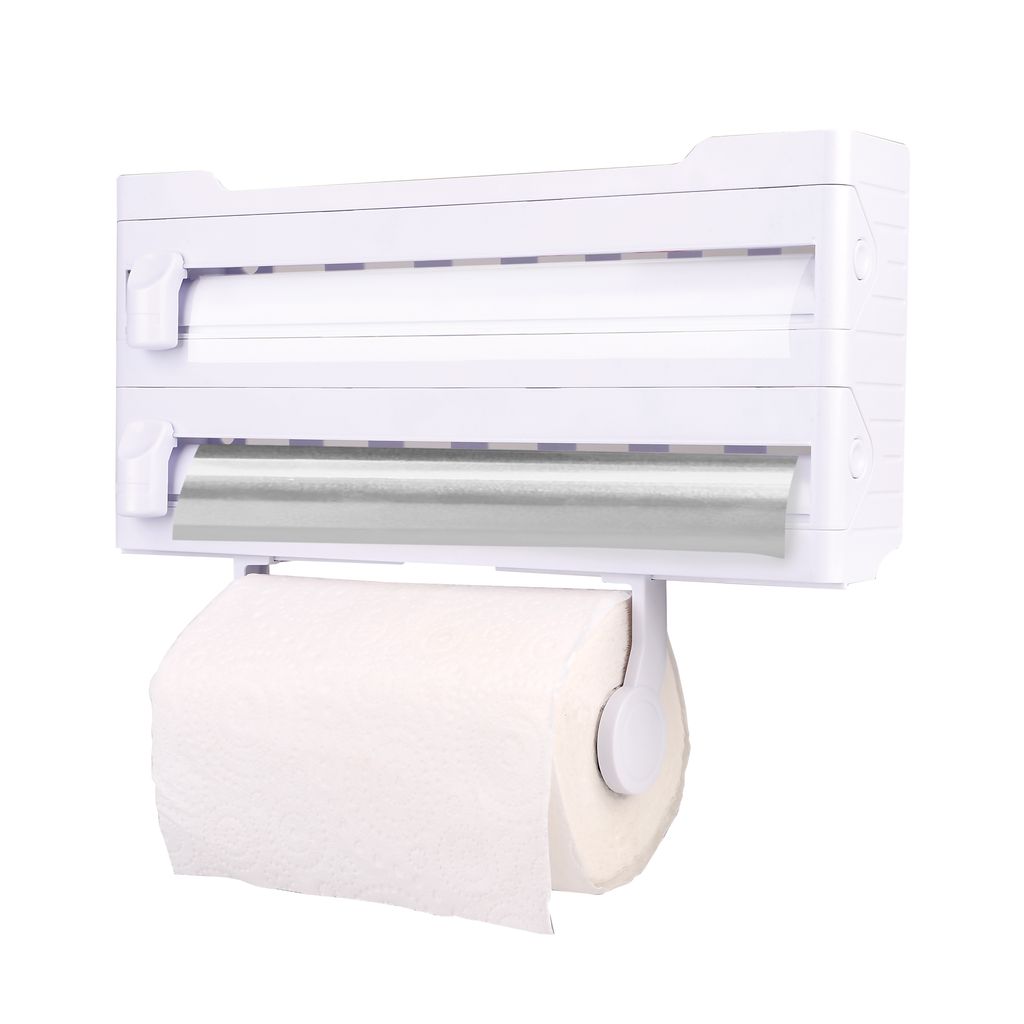 KITCHEN ROLL DISPENSER WALL MOUNT WHITE