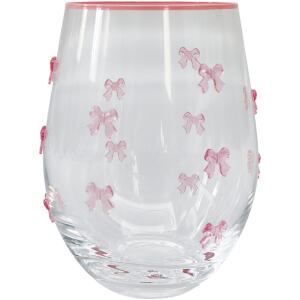 KAYA BOW STEMLESS GLASS PINK 12CM - URBAN