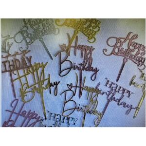 CAKE TOPPERS ACRYLIC HAPPY BIRTHDAY