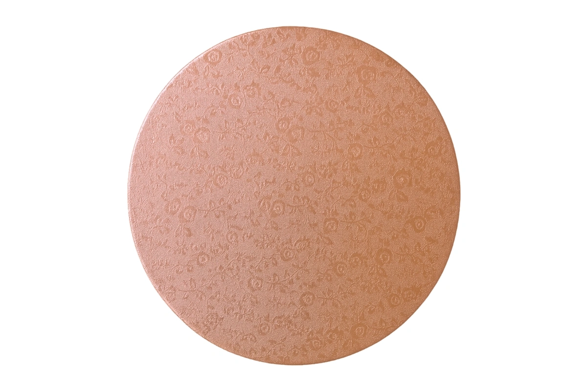 CAKE BOARD MASONITE ROUND 10" ROSE GOLD - ICONIC